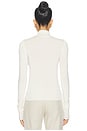 view 3 of 4 Fitted Turtleneck Top in Cream in Ivory