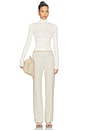 view 4 of 4 Fitted Turtleneck Top in Cream in Ivory