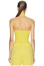 view 3 of 4 Butter Rib Cropped Halter Top in Saffron
