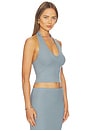 view 2 of 4 Butter Rib Halter Top in Slate