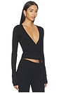 view 2 of 4 Wrap Top in Black