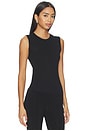 view 2 of 4 Fitted Muscle Tank in Black