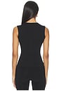 view 3 of 4 Fitted Muscle Tank in Black