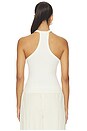 view 3 of 4 V-neck Racerback Tank in Cream