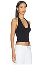 view 2 of 4 Cropped Halter Top in Black