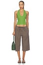 view 4 of 4 CAMISETA SIN MANGAS RECORTADA in Fern