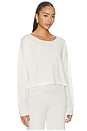 view 2 of 4 Cropped Boatneck Top in Ivory