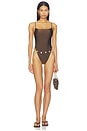 view 4 of 5 Brooks One Piece Swimsuit in Bark