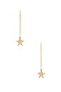 view 1 of 2 Double Star Threader Earring in Gold