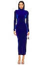 view 1 of 3 Erita Velvet Midi Dress in Blue Regatta