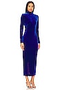 view 2 of 3 Erita Velvet Midi Dress in Blue Regatta
