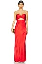 view 1 of 3 Hierro Strapless Midi Dress in True Red