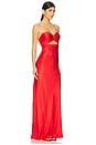 view 2 of 3 Hierro Strapless Midi Dress in True Red