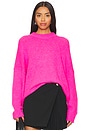 view 1 of 4 Genlight Knitted Pullover in Fuchsia