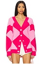 view 1 of 6 How Oversized Cardigan in Tarte Framboise