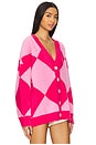 view 3 of 6 How Oversized Cardigan in Tarte Framboise