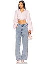 view 5 of 6 Higg Rhinestone Jeans in Lake Blue