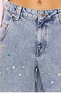 view 6 of 6 Higg Rhinestone Jeans in Lake Blue