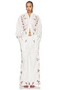 view 5 of 6 Janai Embroidered Pants in Combo Off White