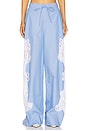 view 2 of 6 PANTALON DENTELLE HACE in Aqua Blue