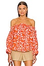 view 1 of 4 Bling Off The Shoulder Top in Salmon Pink