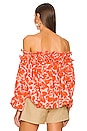 view 3 of 4 Bling Off The Shoulder Top in Salmon Pink