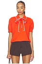 view 1 of 4 Jojoba Polo With Bow in Nectarine