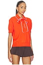 view 2 of 4 Jojoba Polo With Bow in Nectarine