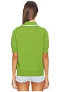 view 3 of 4 Jonda Contrast Colour Polo in Combo3 Spirulina Green