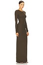view 2 of 3 Long Sleeve Crewneck Maxi Dress in Moss