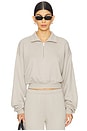 view 1 of 5 Cropped Half Zip Pullover in Dove