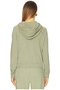 view 3 of 5 Shrunken Lightweight French Terry Hoodie Sweatshir in Sage