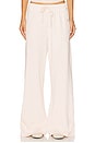 view 1 of 6 Drawstring Lightweight French Terry Wide Leg Sweatpant in Dusty Pink