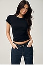 view 1 of 8 Fitted Crewneck Short Sleeve Top in Black