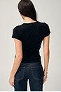 view 5 of 8 Fitted Crewneck Short Sleeve Top in Black