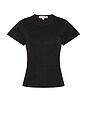 view 7 of 8 Fitted Crewneck Short Sleeve Top in Black