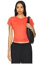 view 1 of 4 Fitted Crewneck Short Sleeve Top in Poppy