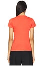 view 3 of 4 Fitted Crewneck Short Sleeve Top in Poppy