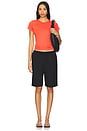 view 4 of 4 Fitted Crewneck Short Sleeve Top in Poppy