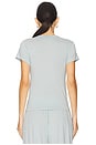view 3 of 4 Fitted Crewneck Short Sleeve T-Shirt in Dusty Blue