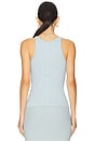 view 3 of 4 Rib Tank Top in Dusty Blue