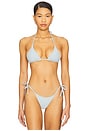 view 1 of 4 Isla Bikini Top in Dusty Blue