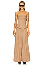 view 1 of 3 Jordan Corset Bustier Jumpsuit in Camel