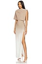 view 1 of 5 МАКСИ ПЛАТЬЕ HELENA in Taupe & Ivory