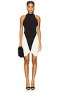 view 1 of 3 Atticus Knit Combo Midi Dress in Black & Ivory