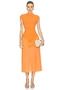 view 1 of 3 Nola Knit Combo Dress in Tangerine