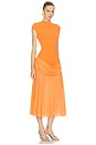 view 2 of 3 Nola Knit Combo Dress in Tangerine