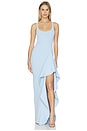 view 1 of 3 ROBE DE SOIRÉE EN MAILLE DREW in Blue Clay