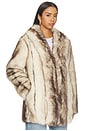view 4 of 5 Cooper Pelted Coat in Ivory & Mocha
