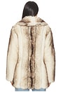 view 5 of 5 Cooper Pelted Coat in Ivory & Mocha